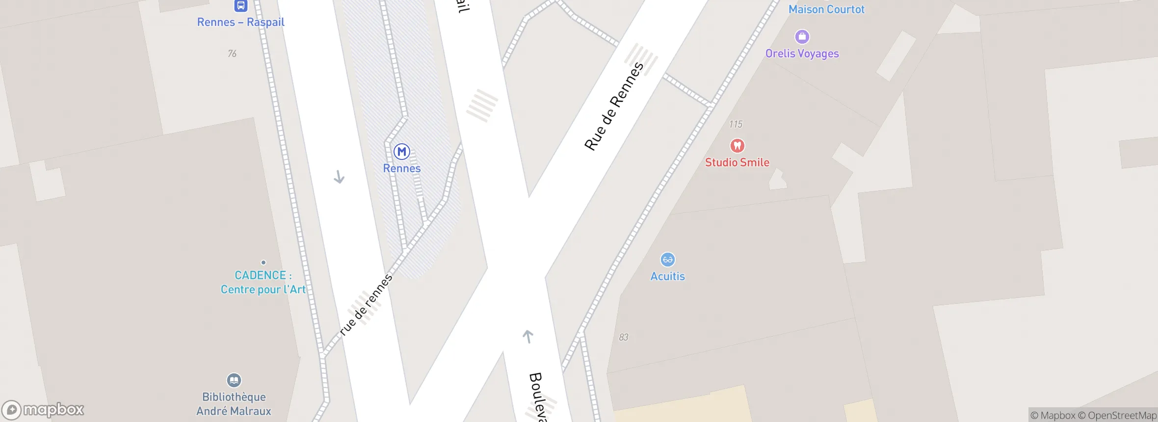 carte du 8 rue de d'Isly, 75008 Paris