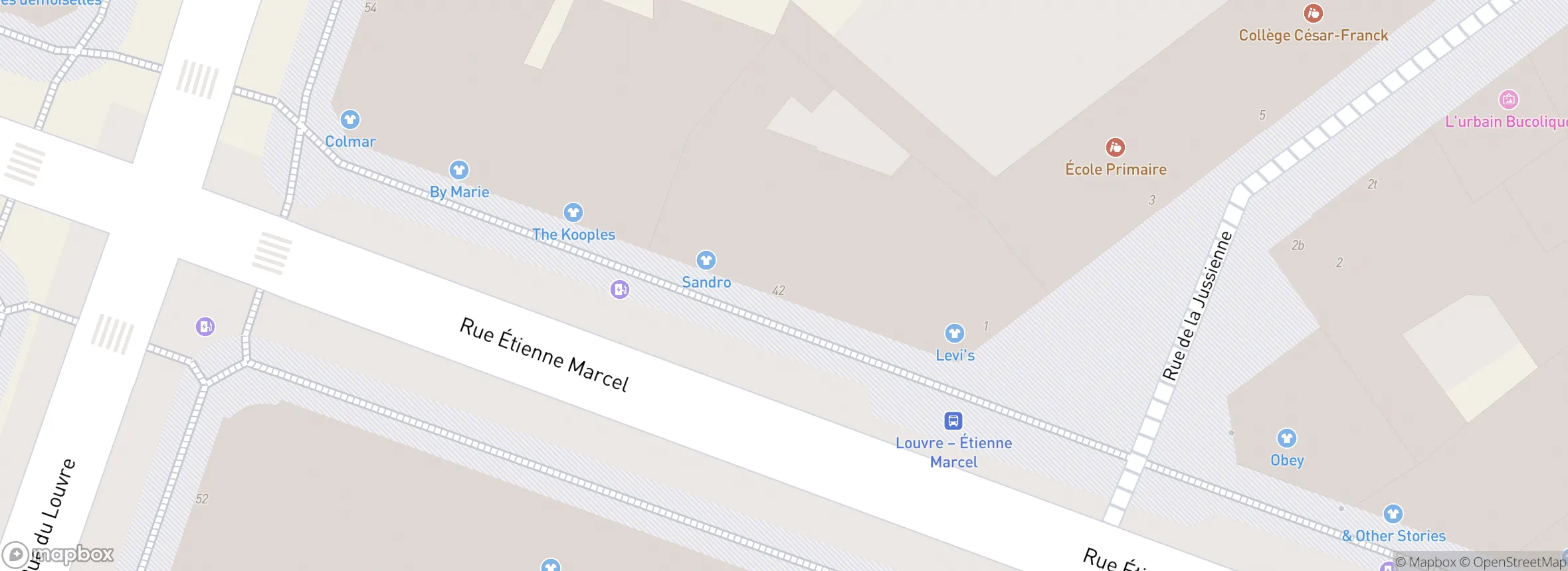 carte du 42 Rue Étienne Marcel, 75002 Paris