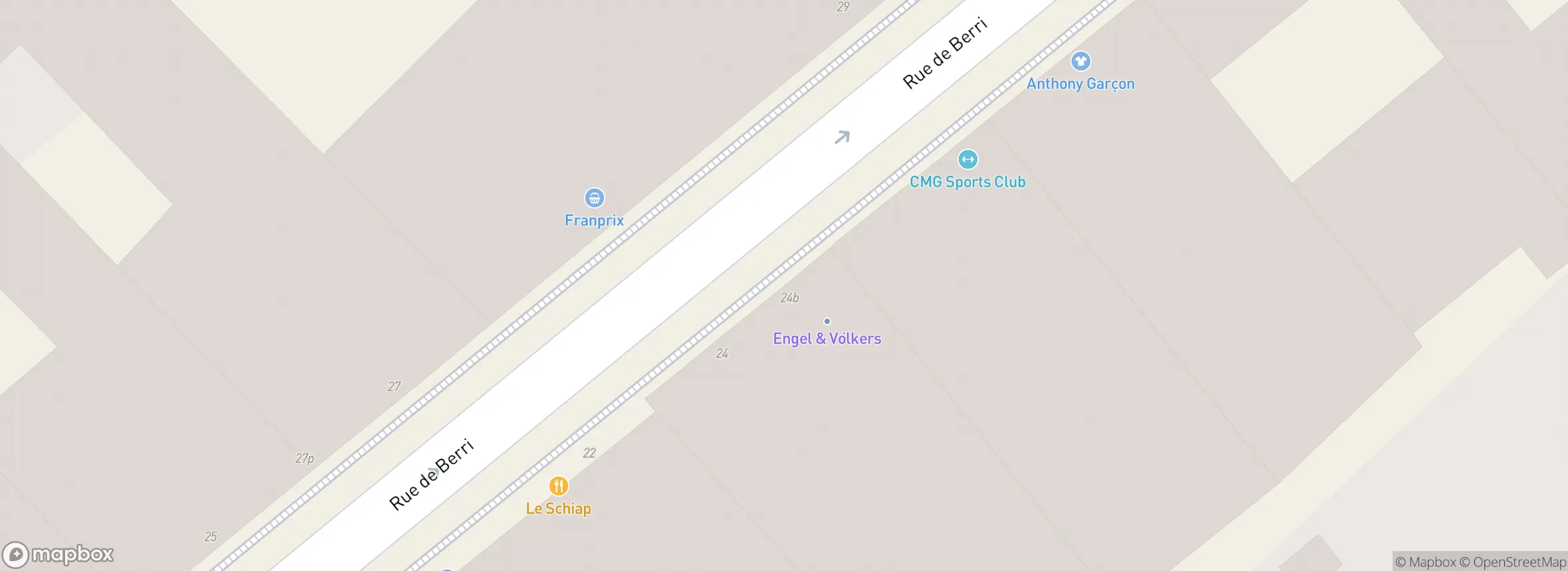 carte du 24 bis Rue de Berri, 75008 Paris