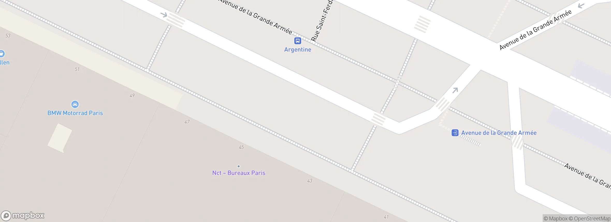 carte du 43-47 Av. de la Grande Armée, 75116 Paris