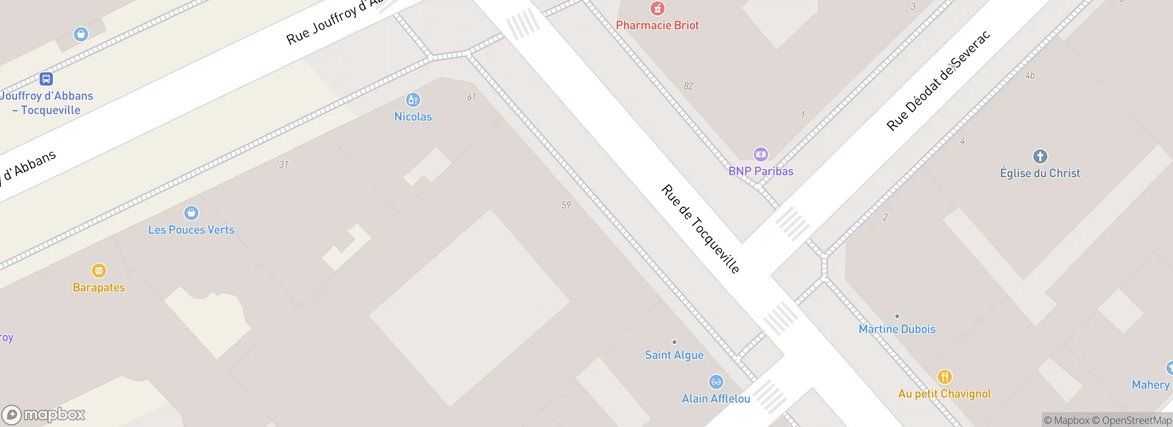 carte du 59 Rue de Tocqueville, 75017 Paris